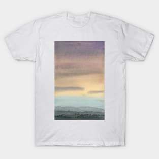 Colorful Landscape Watercolor Painting T-Shirt